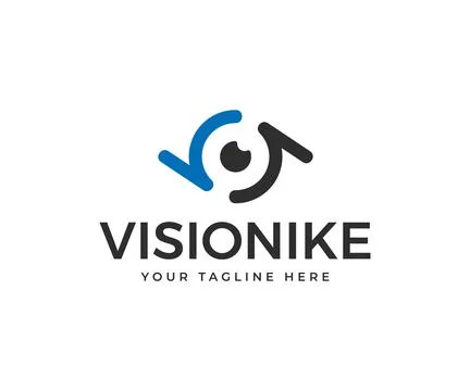 Tech Eye Logo Design. Vision Vector Design. Digital Look Illustration Stock Illustration