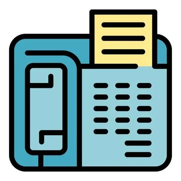 Tech fax icon vector flat Stock Illustration