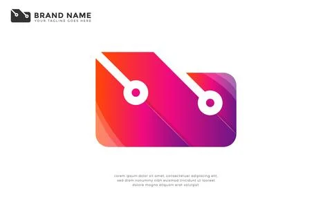Tech Folder Logo Stock-Illustration