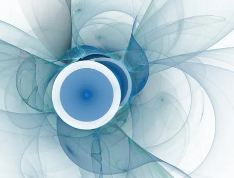 Tech fractal background - wave and curves. 스톡 일러스트