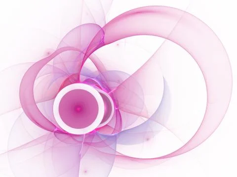 Tech fractal background - wave and curves. Stock Illustration
