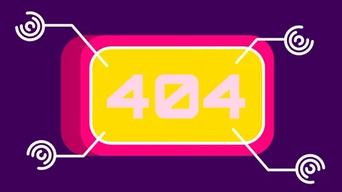 Tech Frame 404 Error Stock Footage 335667681