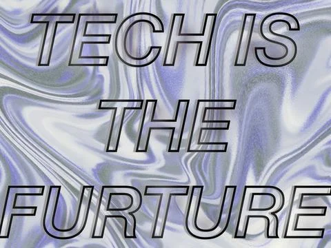 Tech is the future poster with marble background イラスト素材