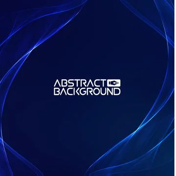 Tech futuristic 3d blue wave. Abstract blue light effect background. Modern tech Stock Illustration