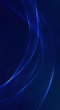 Tech futuristic 3d blue wave. Abstract blue light effect background. Modern tech Stock Illustration