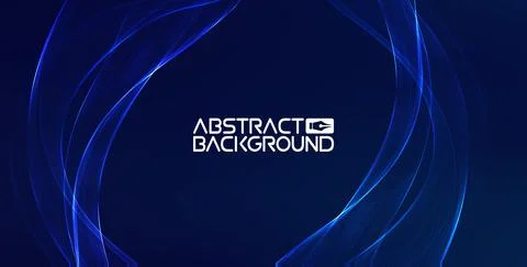 Tech futuristic 3d blue wave. Abstract blue light effect background. Modern tech Stock Illustration