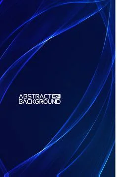 Tech futuristic 3d blue wave. Abstract blue light effect background. Modern tech Stock Illustration