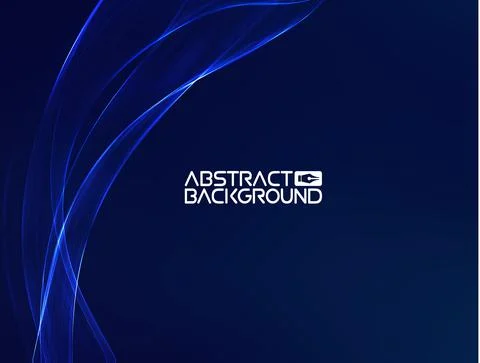 Tech futuristic 3d blue wave. Abstract blue light effect background. Modern tech Stock Illustration