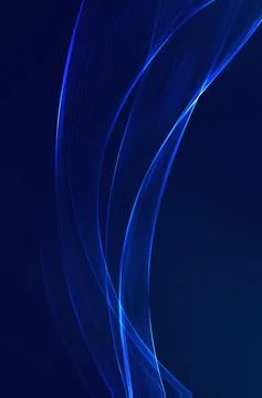 Tech futuristic 3d blue wave. Abstract blue light effect background. Modern tech Stock Illustration