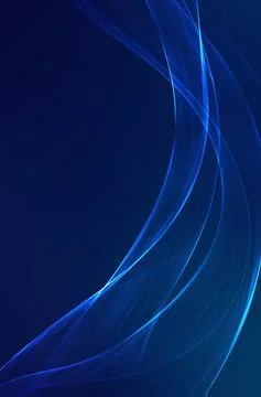 Tech futuristic 3d blue wave. Abstract blue light effect background. Modern tech 스톡 일러스트