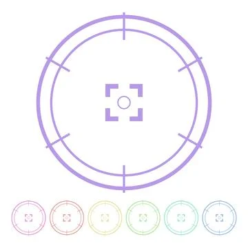 Tech futuristic aim cartoon vector graphic Illustrazione stock