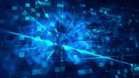 Tech futuristic digital abstract animation background. 스톡 동영상 334024328