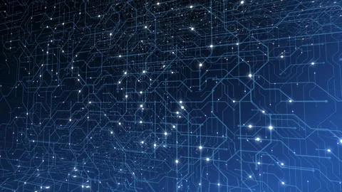 Tech futuristic digital abstract animation background. Stock Footage 334024354
