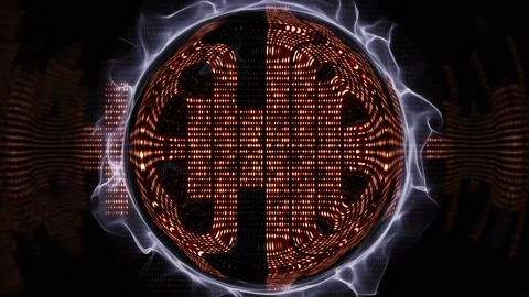 Tech Futuristic Equalizer Animation Background, Loop 库存影片 321442787