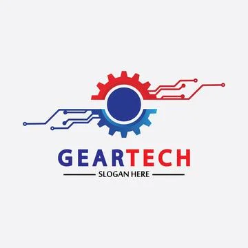 Tech gear logo vector design template. Technology Logo Template Design Vector Stock Illustration