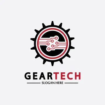 Tech gear logo vector design template. Technology Logo Template Design Vector Stock Illustration