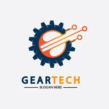 Tech gear logo vector design template. Technology Logo Template Design Vector イラスト素材
