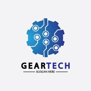Tech gear logo vector design template. Technology Logo Template Design Vector Stock Illustration