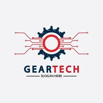 Tech gear logo vector design template. Technology Logo Template Design Vector イラスト素材