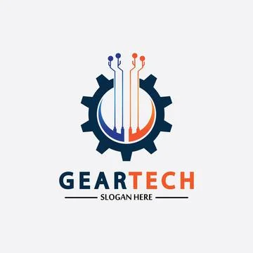 Tech gear logo vector design template. Technology Logo Template Design Vector イラスト素材