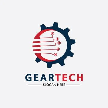 Tech gear logo vector design template. Technology Logo Template Design Vector イラスト素材
