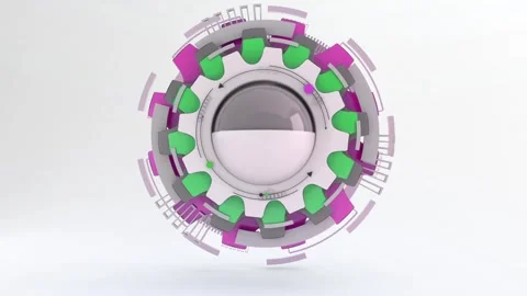 Tech Gears inustry animation sci-fi Stock Footage 242078064