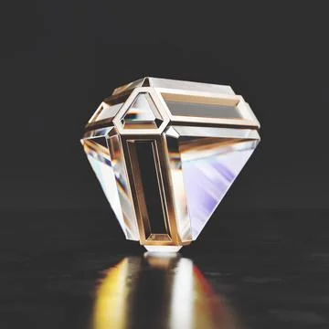 Tech Gem Tetrahedron Illustrazione stock