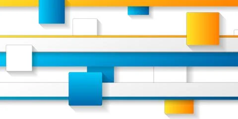 Tech geometric background with stripes and squares Illustrazione stock