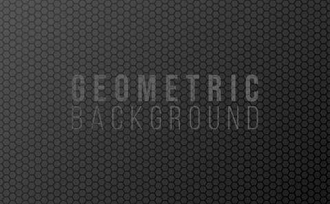 Tech geometric black background with hexagon texture. Vector design eps 10 Stock Illustration