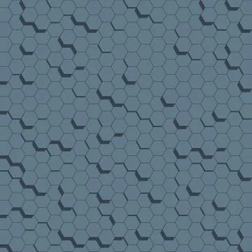 Tech geometric blue background with hexagon texture Illustrazione stock