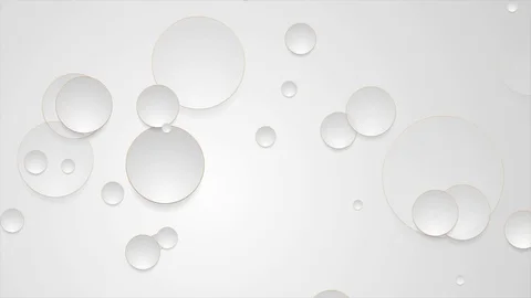 Tech geometric motion background with abstract golden and grey circles Video stock 118130042