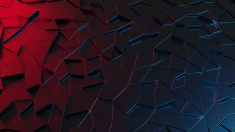 Tech Geometric Motion Background With Glossy Triangles Video stock 144518119