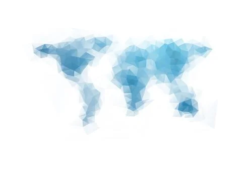 Tech geometry world map background Stock Illustration