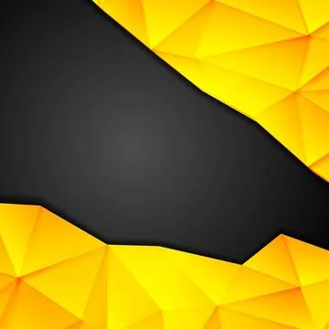 Tech geometry yellow and black background Tech geometry yellow and black b... Stock Photos