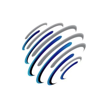 Tech Globe logo design for international business of global technology indust Stock Illustration