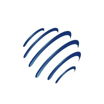 Tech Globe logo design for international business of global technology indust Stock Illustration