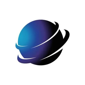 Tech Globe logo design for international business of global technology Stock Illustration
