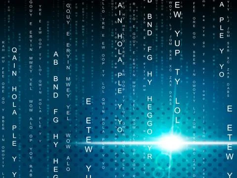 Tech glow meaning light burst and technology Stock Illustration