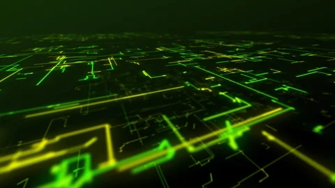 Tech Glowing Corners Stock Footage 98582706
