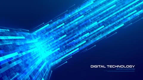 Tech glowing flow of cyber data Stock Illustration
