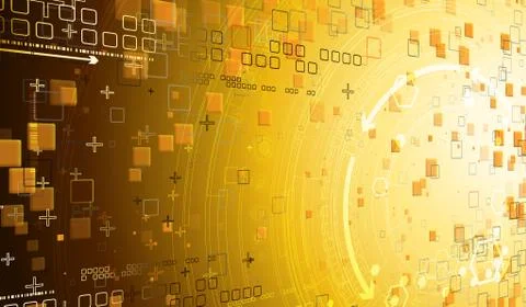 Tech gold abstraction Stock Illustration