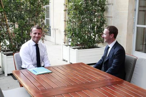 Tech for Good summit at the Elysee palace, Paris, France - 23 May 2018 Stock Photos