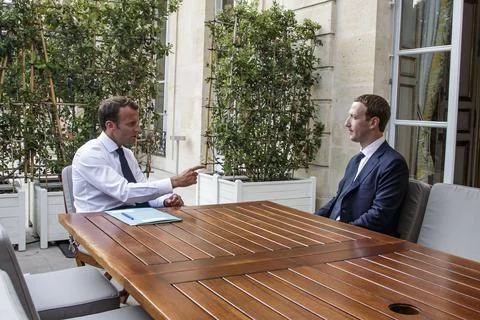 Tech for Good summit at the Elysee palace, Paris, France - 23 May 2018 Stock Photos