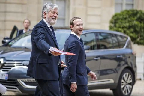 Tech for Good summit at the Elysee palace, Paris, France - 23 May 2018 Stock Photos