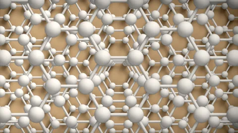 Tech Graphene Stack loop Vertical Light. This nano technology 3D animation Stock Footage 341333837