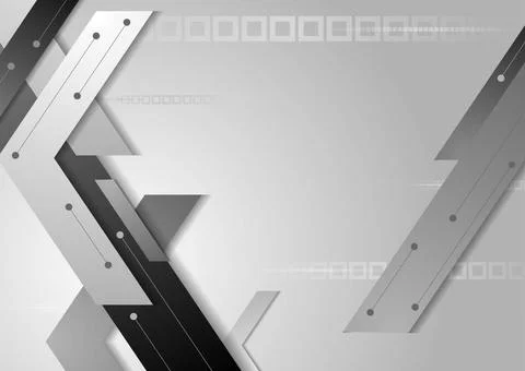 Tech grey corporate background Tech geometric grey corporate background Co... Foto stock