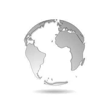Tech grey globe world map design Tech grey globe world map design Copyrigh... Stock Photos