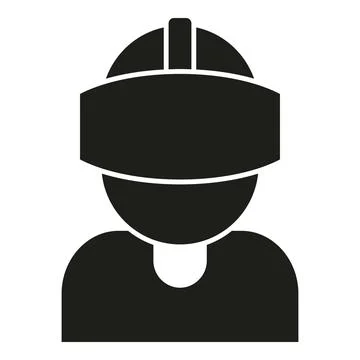 Tech headset control icon simple vector. Augmented reality Stock Illustration