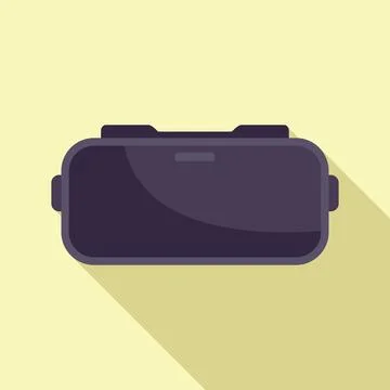 Tech headset icon flat vector. Vr reality Stock Illustration