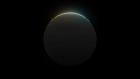 Tech HUD empty round text box with deep glow purple frame animation. 動画素材 336647244